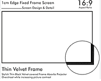 Eurros 133" Micro Acoustic Woven 4K 1cm Edge Frame Screen