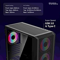 Coconut Rampage ELITE-M Gaming Cabinet Excellent Airflow