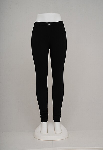 Women Black Churidar Leggings