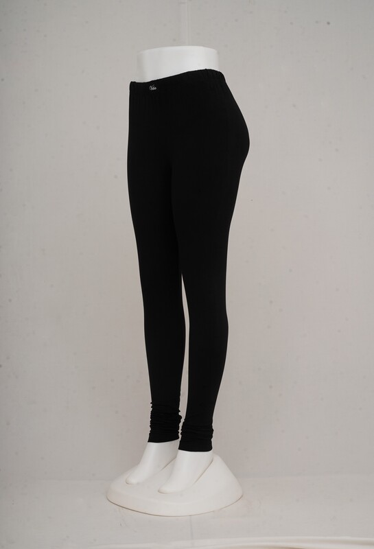 Women Black Churidhar Leggings