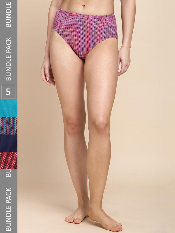 VANHEUSEN Women Cotton Sensation Anti Bacterial Panty Pack Of 5 1111