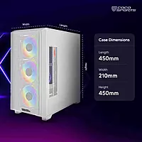 Frontech DRACO FT-4341 Stylish & Airflow-Focused Gaming Case