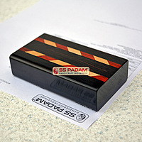 Black Ebony Wood Karungali Designer Paperweight 4 Inch