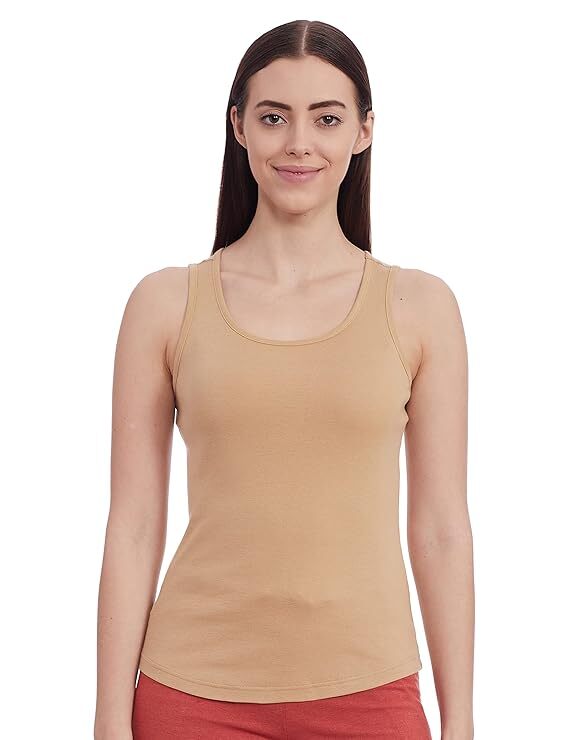Van Heusen Women's Cotton Regular Tank Top - 100% Combed