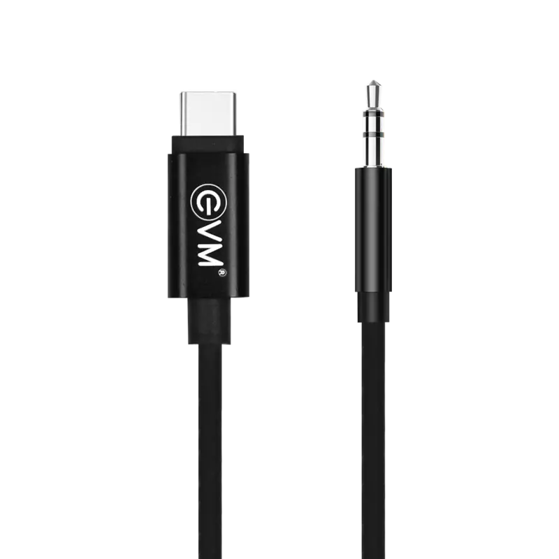 EVM CAUX-01 USB C to 3.5mm AUX Cable - Black