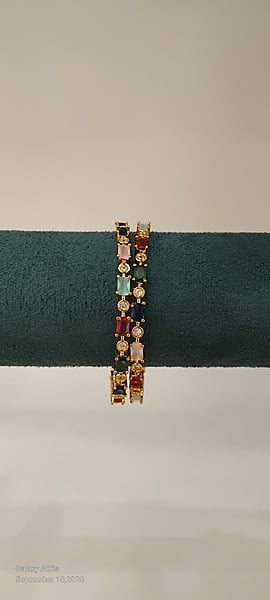 Pastel Coloured Multi Stone Bangle