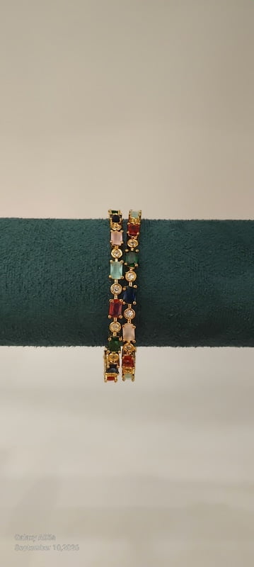 Pastel Coloured Multi Stone Bangle