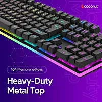 Krux Gaming Combo – Black, 104 Keys, RGB, 1-Year Warranty
