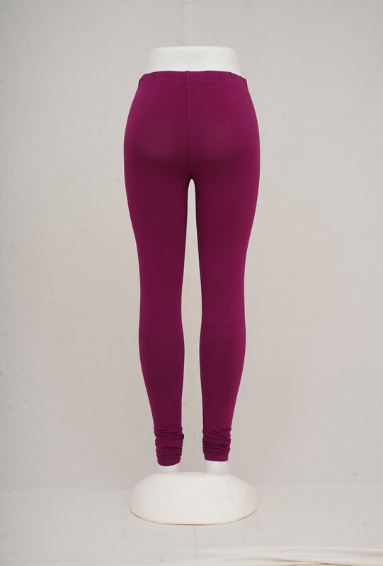 Women Magenta Churidhar Leggings