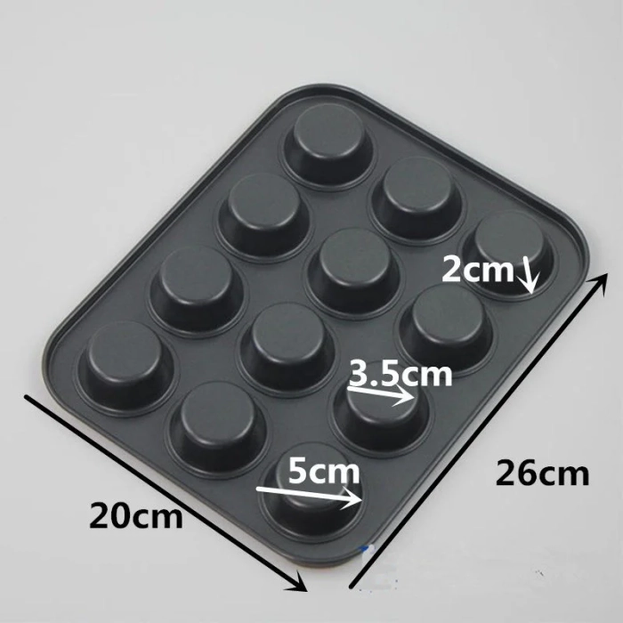 Nonstick 12 cavity muffin  small mould