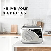 Philips Radio RL118/94 – MW/SW/FM Bands, 200mW RMS Sound Output, 3-in-1 Power Source with External Battery, Mains, and Built-in Rechargeable Battery Philips Radio RL118/94 – MW/SW/FM Bands, 200mW RMS Sound Output, 3-in-1 Power Source with External Battery, Mains, and Built-in Rechargeable Battery