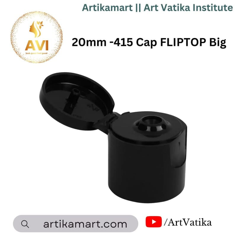 20mm-415 Cap FLIPTOP BLACK