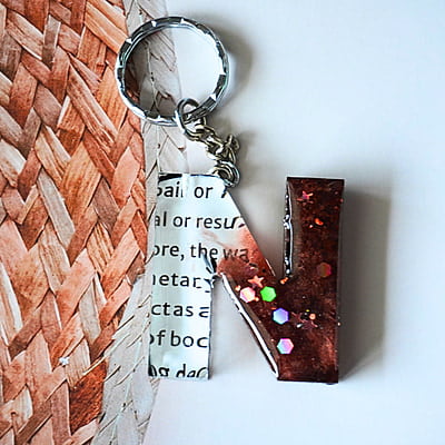 'N' TEXT PRESERVATION LETTER KEYCHAIN 'N' TEXT PRESERVATION LETTER KEYCHAIN