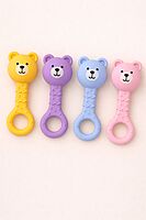 Tiny Bear - Silicone Teether and Rattle - Pack of 1