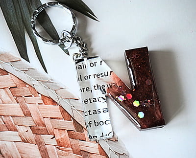 'N' TEXT PRESERVATION LETTER KEYCHAIN 'N' TEXT PRESERVATION LETTER KEYCHAIN
