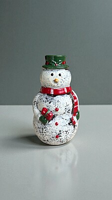 Snowman Ceramic Candle Holder
