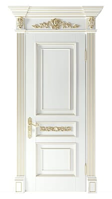 Timeless Luxury: Ornate 3D HDHMR Moulding Door with Gold Deco Paint