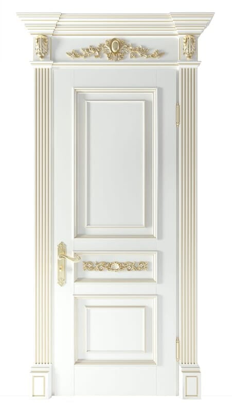 Timeless Luxury: Ornate 3D HDHMR Moulding Door with Gold Deco Paint
