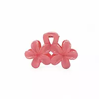 Coral Pink Mini Flower Hair Claw Clips