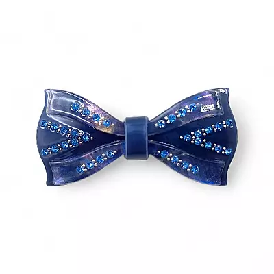 Elegant Blue Ribbon Hair Barrette Clip for Women