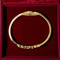 Dainty Butterfly and Clover Bangle with Textured Finish