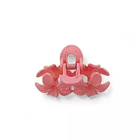 Coral Pink Mini Flower Hair Claw Clips