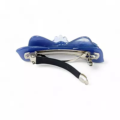 Elegant Blue Bow Hair Barrette Clip for Women