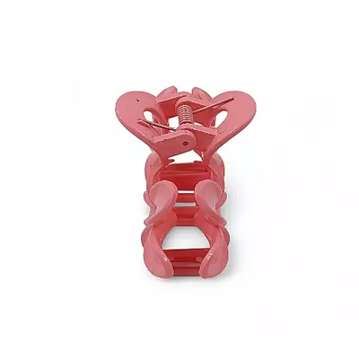 Coral Pink Mini Flower Hair Claw Clips