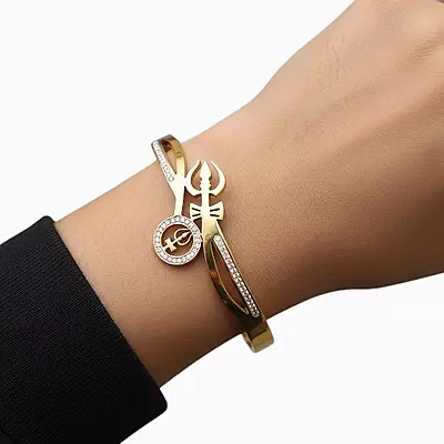 Elegant Trishul Anti-Tarnish Bangle