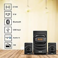 Philips Audio MMS2625B 2.1 Channel Bluetooth & Wired Multimedia Computer Speaker (Black)