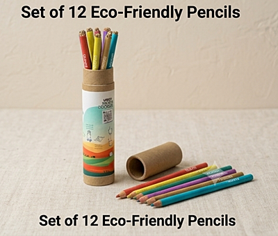 Plantable Seed Recycled Paper Pencil | Set of 12 | Ecofriendly Plantable Seed Recycled Paper Pencil | Set of 12 | Ecofriendly