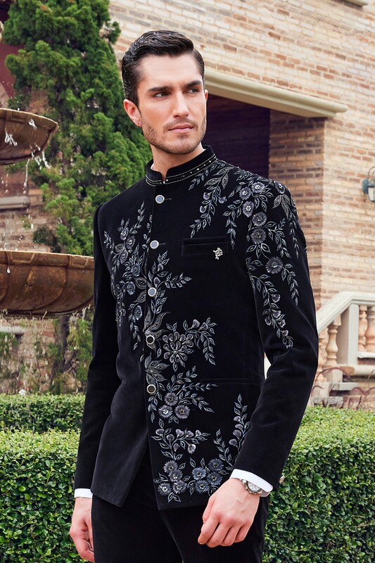 Classic Black  Collar Jodhpuri