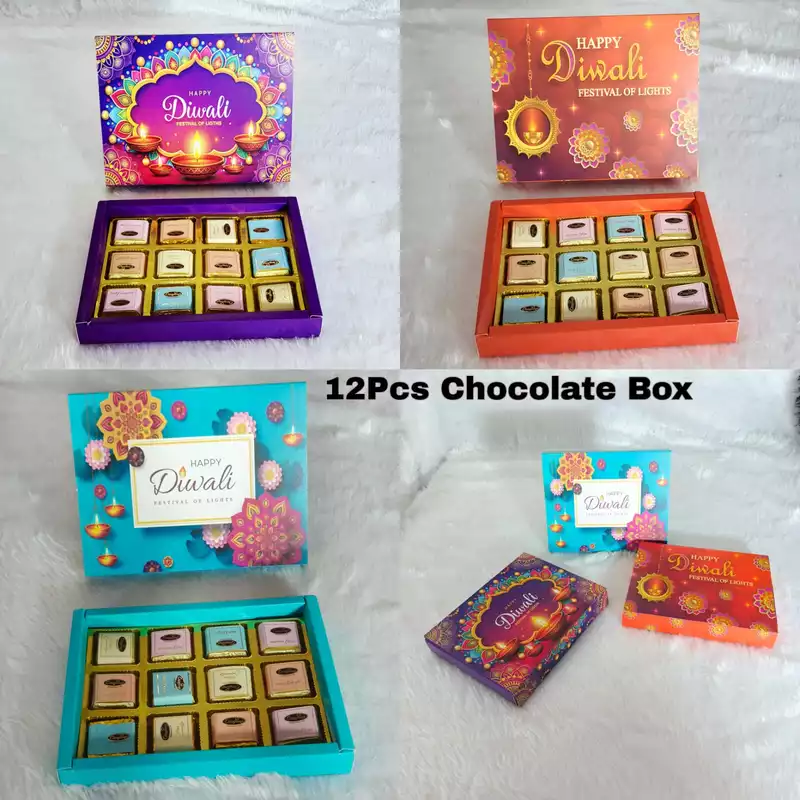 HD 12 With Cavity Chocolate Box Slider | 8.5x 6.5x 1.2 Inch