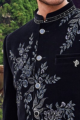 Classic Black  Collar Jodhpuri