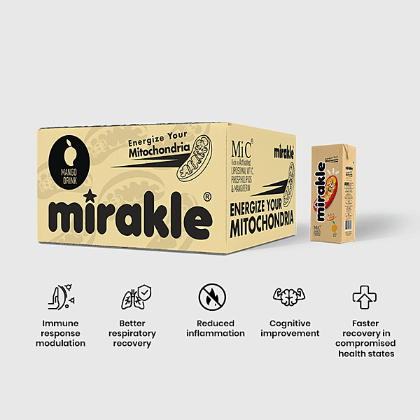 MIRAKLE the Liposomal Vitamin-C Drink ( Added Sugar)-12 Piece Pack