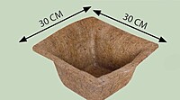 Coco Spanish Cup | 3 Inch Square Coir Planter | Natural Coconut Coir Pot