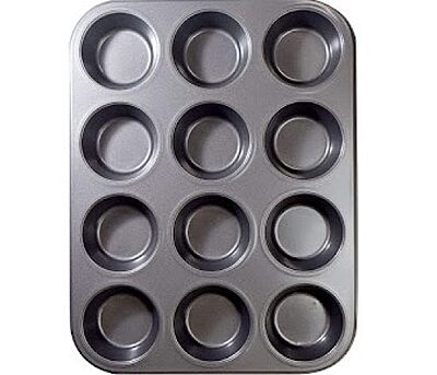 12 Cup Muffin Pan Non-Stick Baking Pans Pack of 2 12 Cup Muffin Pan Non-Stick Baking Pans Pack of 2