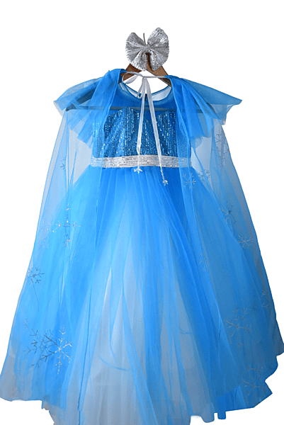 Sky Blue Sequin Princess Gown