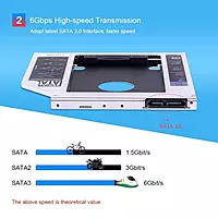 12.7mm Second HDD Caddy – Laptop Optical Bay Hard Drive Adapter