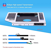 12.7mm Second HDD Caddy – Laptop Optical Bay Hard Drive Adapter