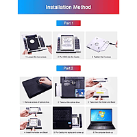 12.7mm Second HDD Caddy – Laptop Optical Bay Hard Drive Adapter