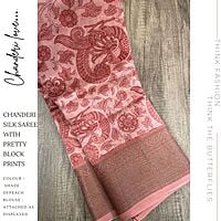PURE CHANDERI SILK SAREE KCVSCDS22142