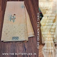 PURE ORGANZA SILK SAREE KCVSORZ22347
