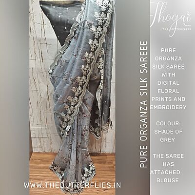 PURE ORGANZA SAREE DCMSORZ22742