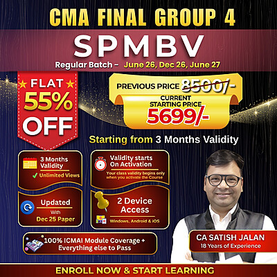 CMA Final SPMBV (Group 4) by CA Satish Jalan