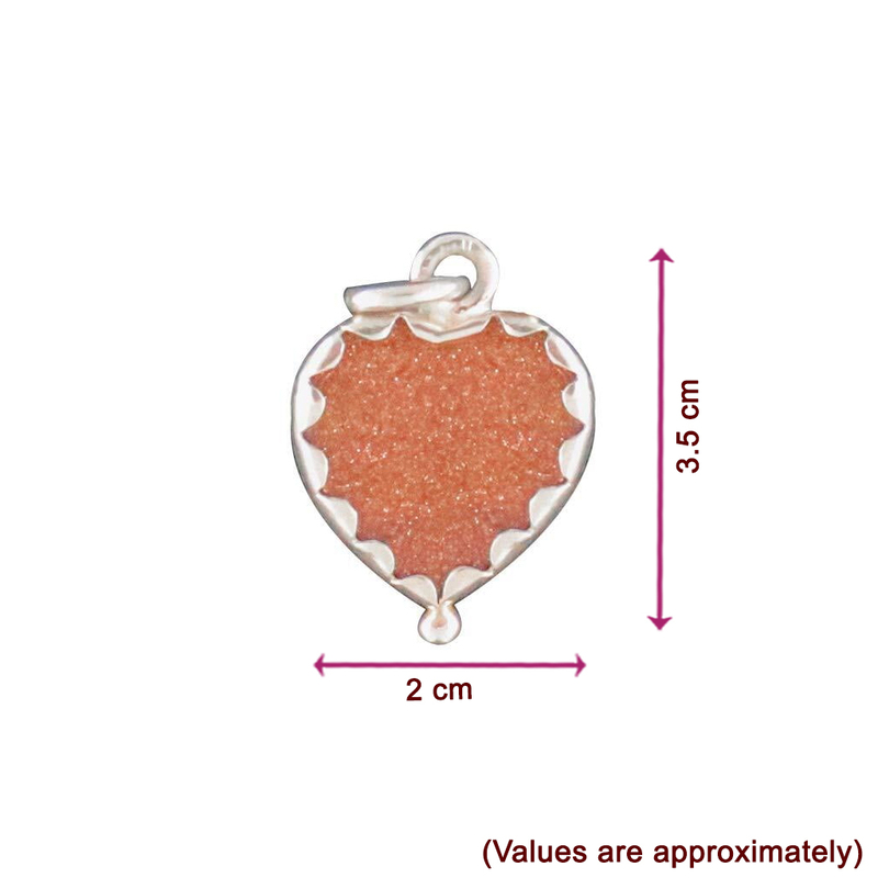 Silver Sunstone Pendant - Elegant 925 Sterling Charm