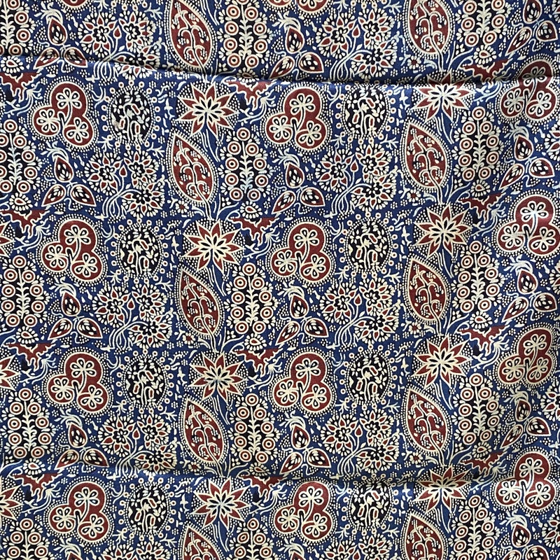 Mashru Silk Ajrakh Print #12
