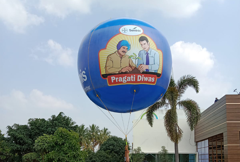 Custom Half Digital Printed PVC Advertising Balloons | Promotional Sky Balloons for Store Launch, Festivals, Events, Brand Promotion in India
