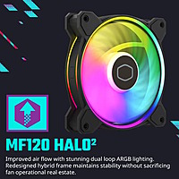 Cooler Master Hyper 212 Halo ARGB CPU Air Cooler (Black) – 120mm PWM Fan | 4 Heat Pipes