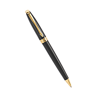 Parker Fusion Matte Black Gold Trim Ball Pen